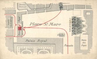 Venice the Murano glass shop of Griffon Freres, map of the shop on the back side (non pc)