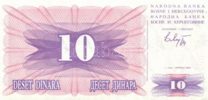 Horvátország/Krajna Szerb Köztársaság 1993. 10.000.000D + Bosznia-Hercegovina 1992. 25D + 1992. 10D ...