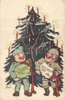 Humour, Christmas, artist signed (fa)