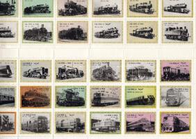 1969 100 éves a MÁV, 51klf levélzáró  3 kisívben/Lokomotiven, 51 versch. Vignetten in 3 Kleinbögen