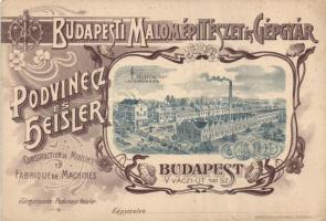 Budapest V. Podvinecz és Heisler Budapesti Malomépítészet és Gépgyár, Art Nouveau (non pc) (fa)