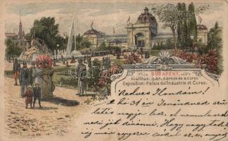 1897 Budapest Ezredéves Országos Kiállítás, Iparcsarnok és korzó, 2kr Ga. s: Morelli, Dörre T. (fa)