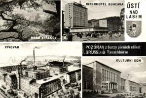 45 db modern lap, többnyire sör témában, cseh városlapok, 1 db füzet Feldschlösschen Rheinfelden  sö...