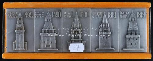 Oroszország 5db klf plakett eredeti dobozában T:1 Russai 5 different plaques in original case C:UNC