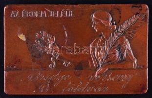 Ernszt Kálmán / S.G.A. ~1900. "Az Érdem Jeléül / Bridge-Verseny Balatonföldvár" Br plakett...