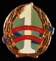 ~1980. "1 millió kilométer balesetmentesen" felcsavarozható kitüntető jelvény miniatűrrel ...