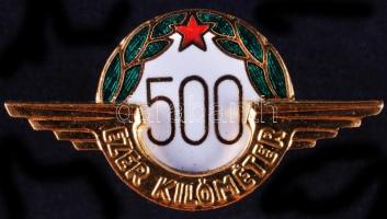 ~1980. "500 ezer kilométer balesetmentesen" felcsavarozható kitüntető jelvény T:2