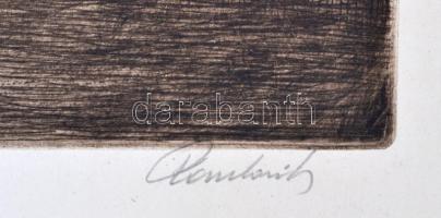 Paulovits Pál (1892-1975): Velence. Rézkarc, papír, jelzett, 34×24 cm