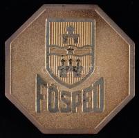 ~1980. "Fővárosi Szállítási Vállalat 30 éves törzsgárda tagságért" aranyozott kitüntető plakett eredeti tokban T:2