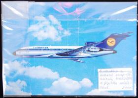 1973 Képeslap a Miskolci aerofilatelista kiállításról a főpilóta aláírásával