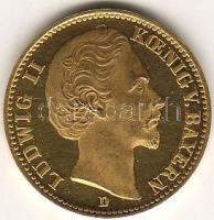 Német Császárság/ D.Reich/Kaiserreich/Bayern 1874D 20M arany/Gold 7,965g T/Erh:PP utánveret ältere Nachprägung