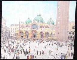 cca 1940 Velence kézzel színezett fotó /  cca 1940 Venezia hand colored photo 24x30 cm