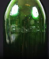 cca 1910 címeres Kristályvízes üveg 1,5L, zárható dugóval, hibátlan, m:29 cm