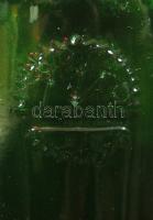 cca 1910 címeres Kristályvízes üveg 1,5L, zárható dugóval, hibátlan, m:29 cm