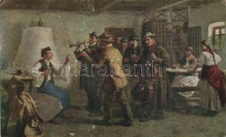 7 db régi folklór lap / 7 pieces of old folklore cards