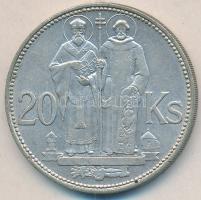Szlovákia 1941. 20K Ag "Cirill és Metód" T:2 Slovakia 1941 20 Korun Ag "St. Kyrill and St. Methodius" C:XF