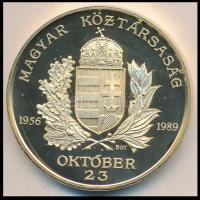 Bognár György (1944-) 1989. "1956-1989 Magyar Köztársaság Emlékérem" aranyozott emlékérem ...