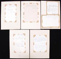 cca 1935 Kerny István  (1879-1963): Petőfi kutatás vintage illusztrációja 7 db hátoldalt jelzett fot...