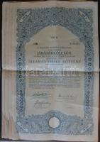 Budapest 1917. "A Magyar Korona Országai 6%-kal kamatozó Járadékkölcsön- államadóssági kötvénye 100K-ról." szelvényekkel, egymást követő sorszámok (4x) T:III