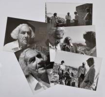 cca 1990 5 db fotó Faludy Györgyről 13x18 cm