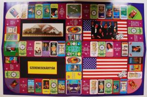 Dallas társas játék (Gazdálkodj okosan Texasban), kisebb szakadások, 23×37 cm