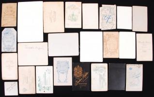 cca 1880-1900 21 keményhátú fotó klf műtermekből