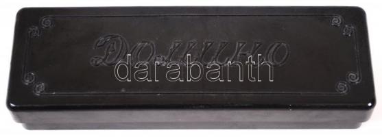 Orosz dominó, jelzett, eredeti műanyag tokjában, 16×5 cm