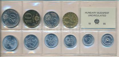 1985. 2f-20Ft 10db klf érmés forgalmi sor fóliatokban T:1