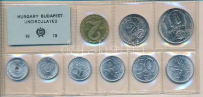 1979. 2f-10Ft 9db klf érmés forgalmi sor fóliatokban T:1