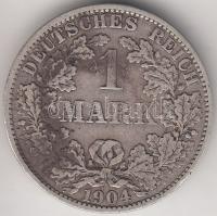 Német Birodalom 1904A 1M Ag T:2-
German Empire 1904A 1 Mark Ag C:VF