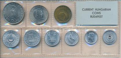 1973. 2f-10Ft 9db klf érmés forgalmi sor fóliatokban T:1