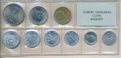 1974. 2f-10Ft 9db klf érmés forgalmi sor fóliatokban T:1