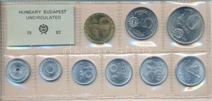 1982. 2f-10Ft 9db klf érmés forgalmi sor fóliatokban T:1