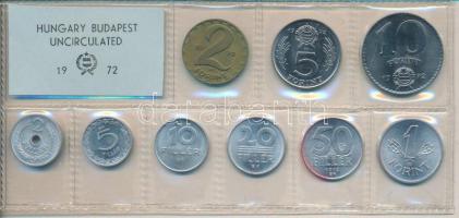 1972. 2f-10Ft 9db klf érmés forgalmi sor fóliatokban T:1