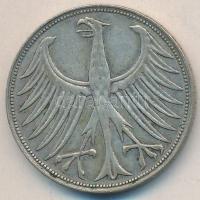 NSZK 1951J 5M Ag T:2-
GFR 1951J 5 Mark Ag C:VF