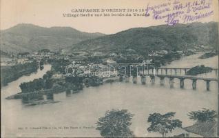 Vardar river, Serbian village