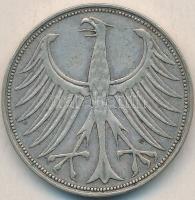 NSZK 1951D 5M Ag T:2-
GFR 1951D 5 Mark Ag C:VF