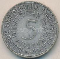 NSZK 1951F 5M Ag T:3 GFR 1951F 5 Mark Ag C:F