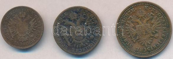 Ausztria 1851A 1Kr + 1/2Kr + 1/4Kr T:2,2-
Austria 1851A 1 Kreuzer + 1/2 Kreuzer + 1/4 Kreuzer C:XF,V...