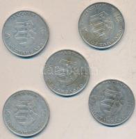 1947. 5Ft Ag "Kossuth" (5x) T:2,2-