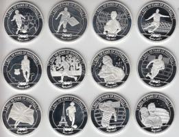 Uganda 2006. 2000Sh Ag "A labdarúgás halhatatlanjainak csarnoka" 12klf emlékpénz éremtartó...