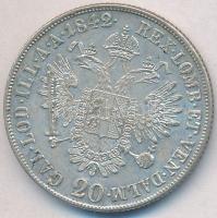 Ausztria 1842A 20Kr Ag T:2-
Austria 1842A 20 Kreuzer Ag C:VF