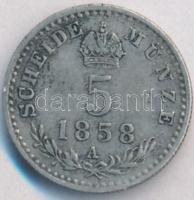 Ausztria 1858A 5Kr Ag T:2-
Austria 1858A 5 Kreuzer Ag T:VF