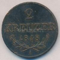 Ausztria 1848A 2Kr Cu T:2  Austria 1848A 2 Kreuzer Cu C:XF