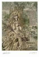 13 db modern, használatlan, jó minőségű Kass János művészlap / 13 modern, unused, good quality artist cards, pinx. János Kass