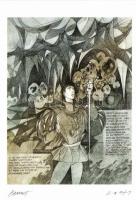 13 db modern, használatlan, jó minőségű Kass János művészlap / 13 modern, unused, good quality artis...