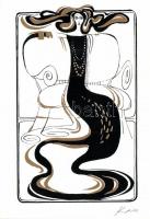 13 db modern, használatlan, jó minőségű Kass János művészlap / 13 modern, unused, good quality artis...