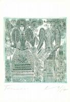 13 db modern, használatlan, jó minőségű Kass János művészlap / 13 modern, unused, good quality artis...