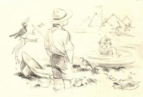 19 db főleg modern, Márton Lajos képeslap / 19 mainly modern Lajos Márton postcards