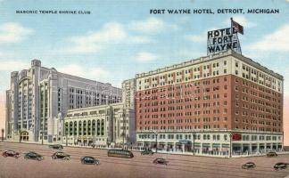 32 db modern képeslap, amerikai hotelek, '50-'70-es évek / 32 modern postcards, American hotels, 1950-1970